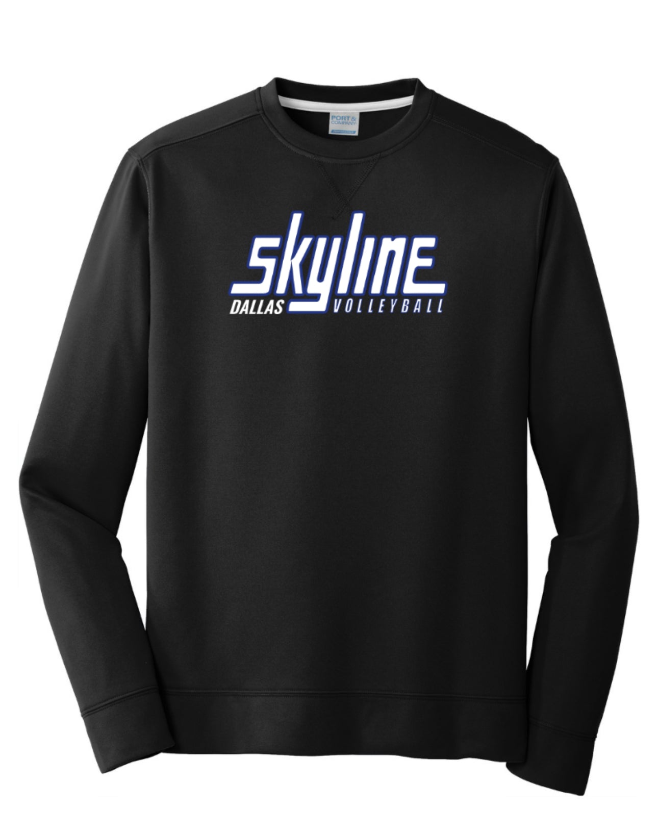 SKYLINE17royal Port & Co Performance Crewneck Sweatshirt - Black