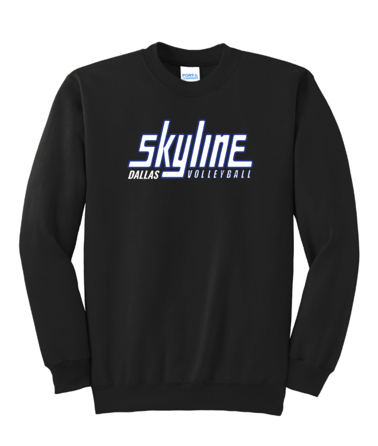 SKYLINE17royal Port and Co Essential Fleece Crewneck Sweatshirt - Jet Black