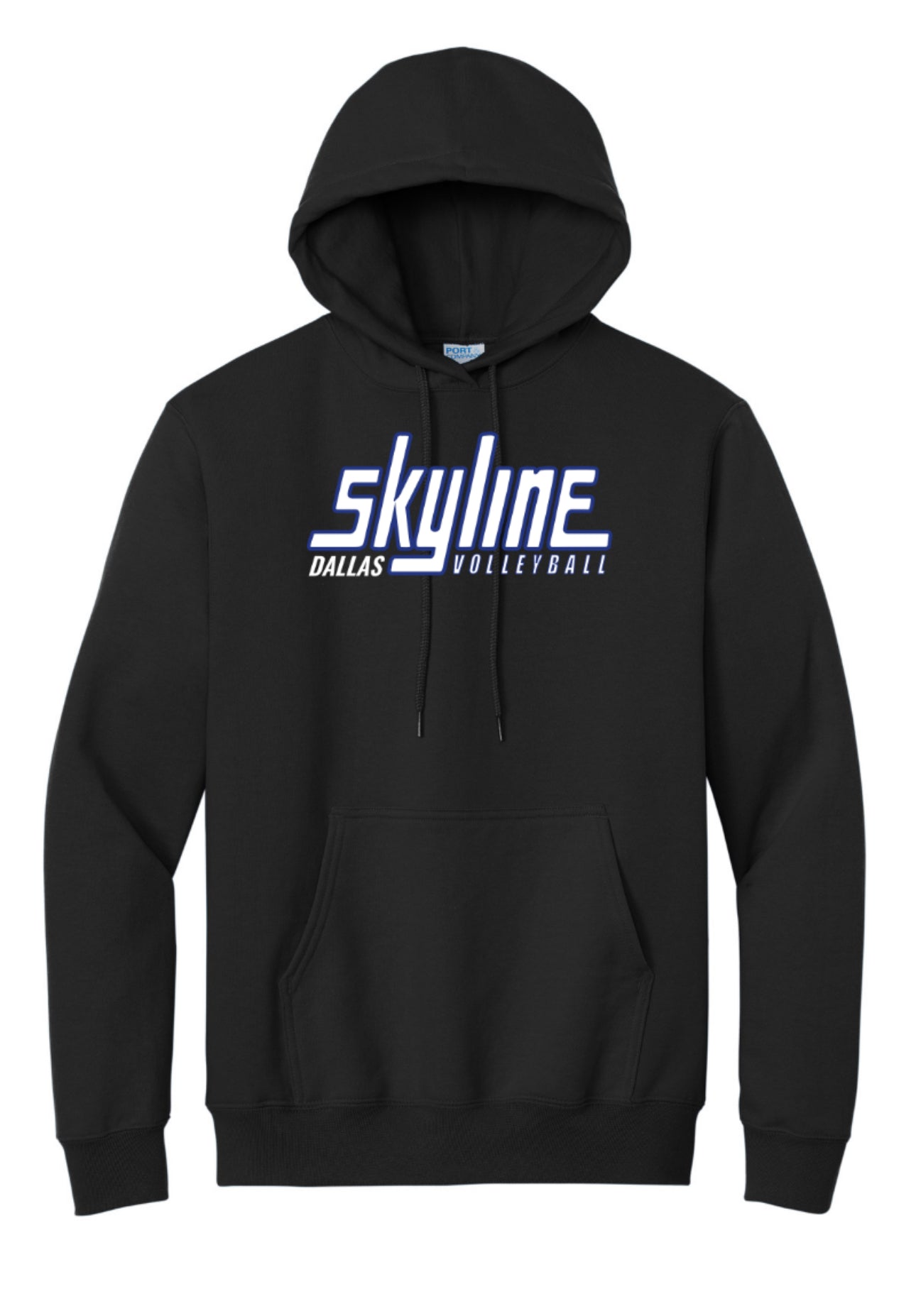 SKYLINE17royal Port and Co Essential Fleece Hoodie Sweatshirt - Jet Black