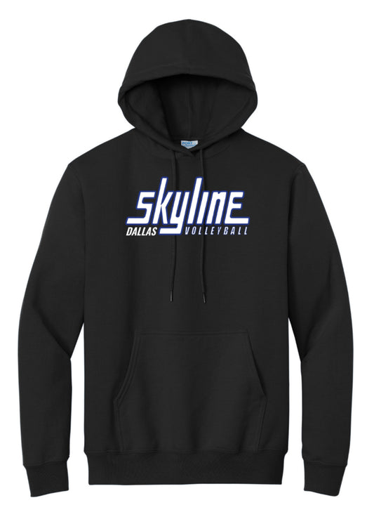 SKYLINE17royal Port and Co Essential Fleece Hoodie Sweatshirt - Jet Black