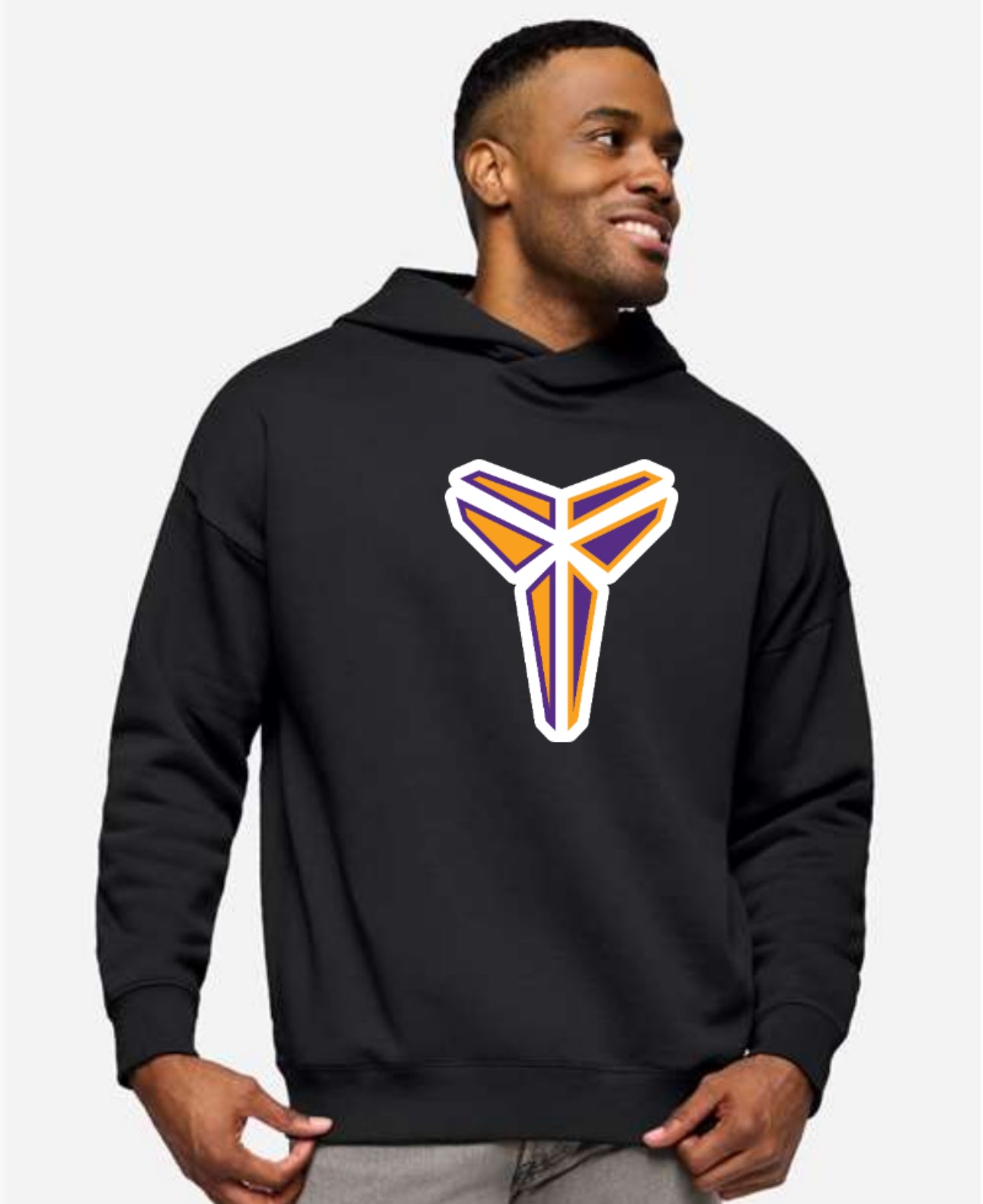 MAMBAmentality Personalized ADULT LAT Heavyweight Fleece Hoodie Sweatshirt - Black