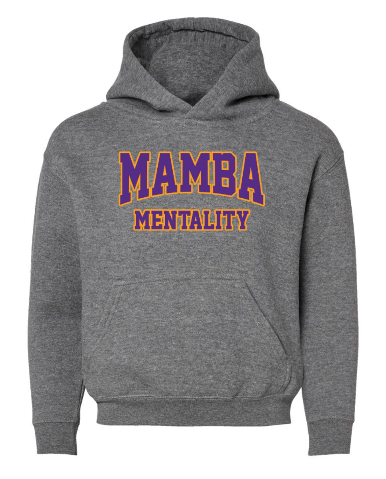 MAMBAmentality Personalized YOUTH LAT Fleece Hoodie Sweatshirt - Granite Heather