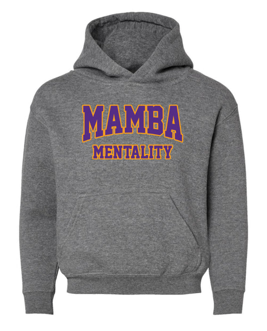 MAMBAmentality Personalized YOUTH LAT Fleece Hoodie Sweatshirt - Granite Heather