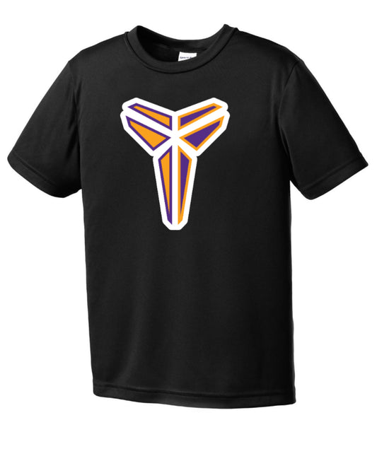 MAMBAmentality Symbol YOUTH Sport-Tek Performance Short Sleeve - Black