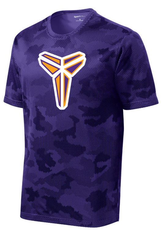 MAMBAmentality Symbol ADULT Sport-Tek Performance Short Sleeve - Purple CamoHex