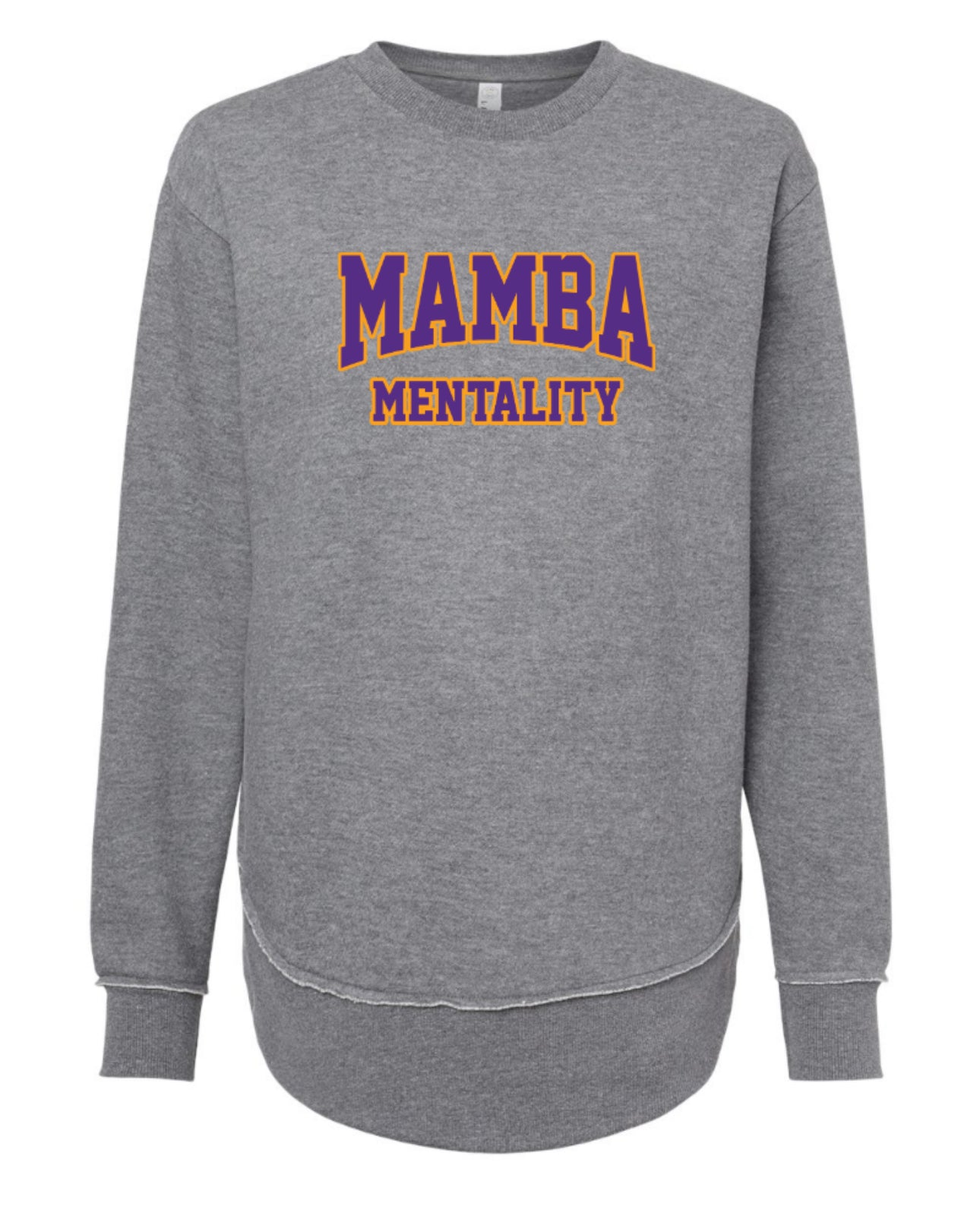 MAMBAmentality Personalized Text WOMENS LAT Weekend Fleece Sweatshirt - Granite Heather