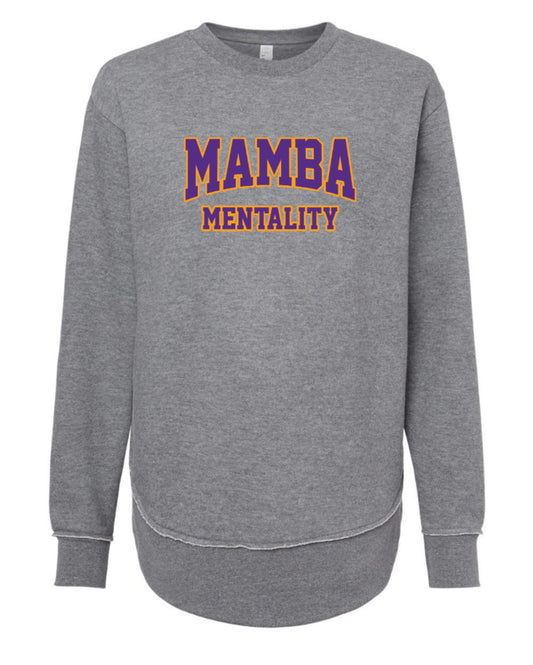 MAMBAmentality Personalized Text WOMENS LAT Weekend Fleece Sweatshirt - Granite Heather