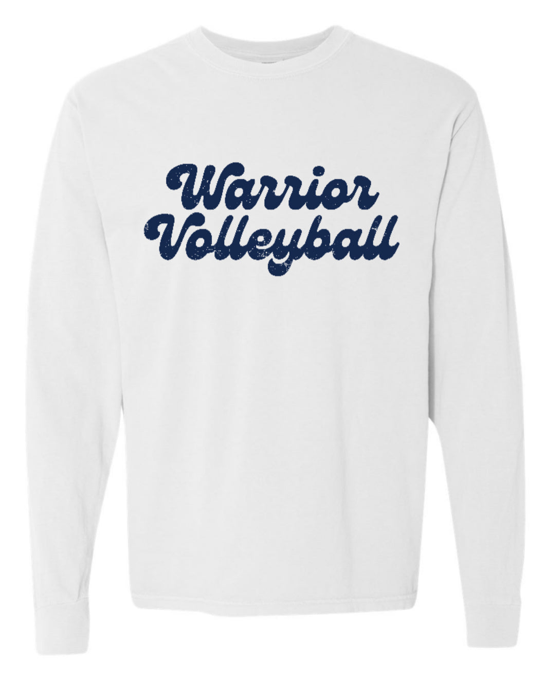 EXTRAS - Warrior Volleyball Long Sleeve - Comfort Colors - White