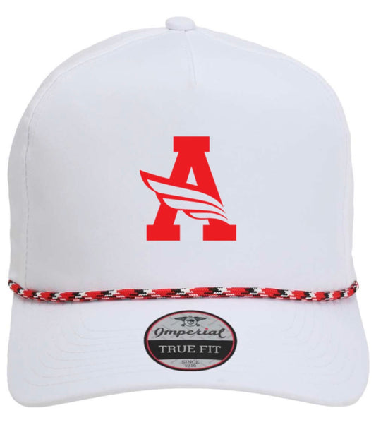 ARGYLEISDleadership Imperial Wingston Rope Hat - White/Red Black
