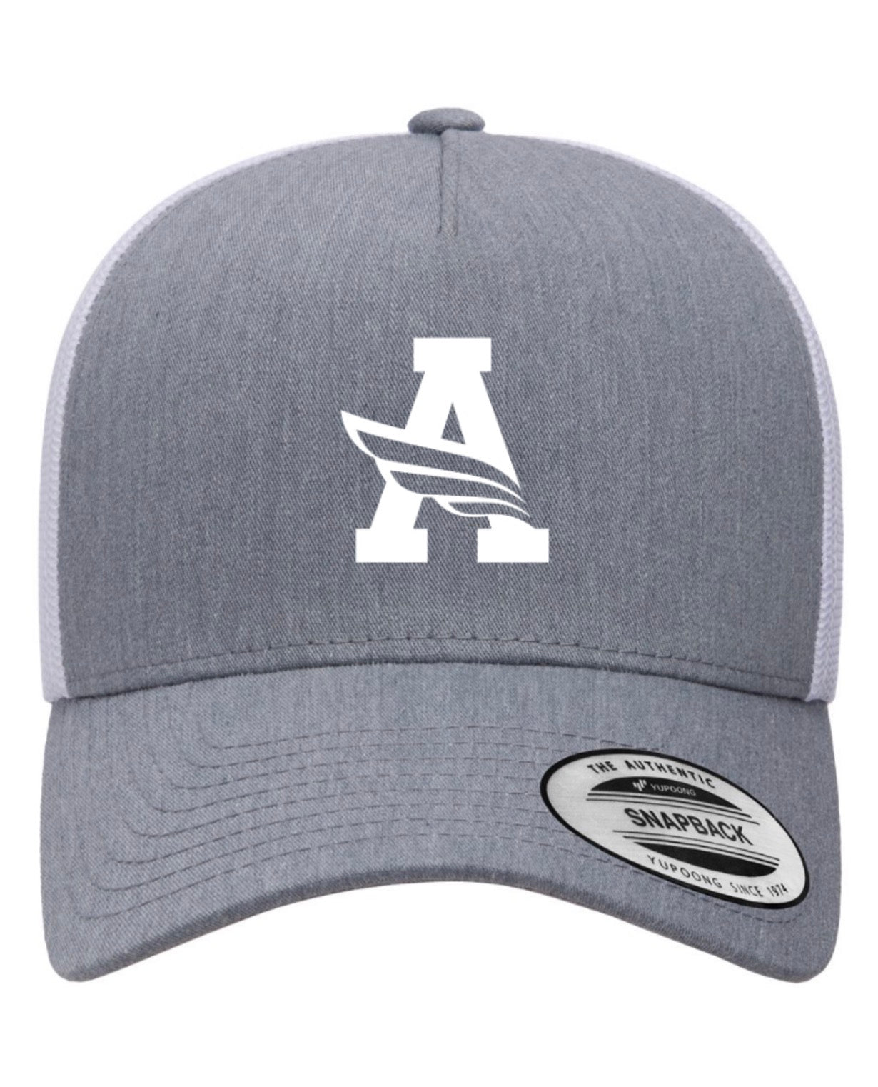 ARGYLEISDleadership Yupoong Classic Retro Trucker Hat - Heather Grey/White