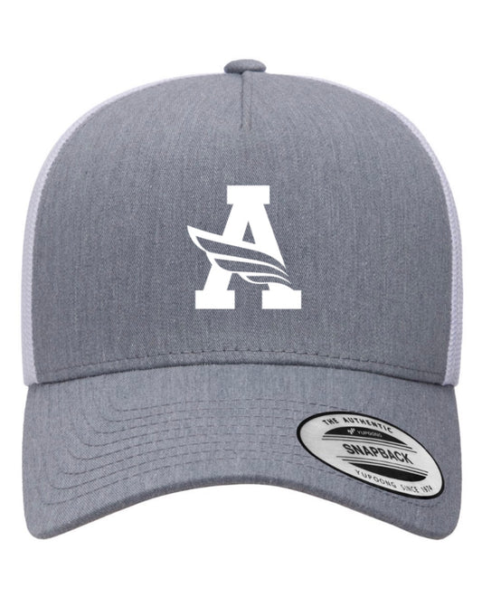 ARGYLEISDleadership Yupoong Classic Retro Trucker Hat - Heather Grey/White