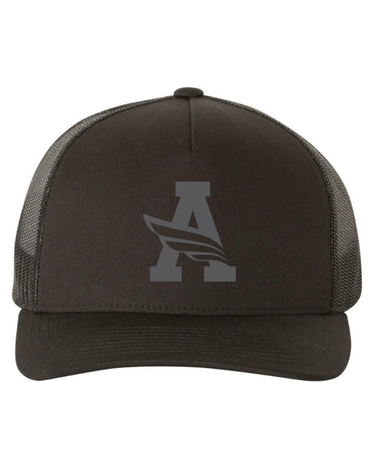 ARGYLEISDleadership Yupoong Classic Retro Trucker Hat - Black/Black