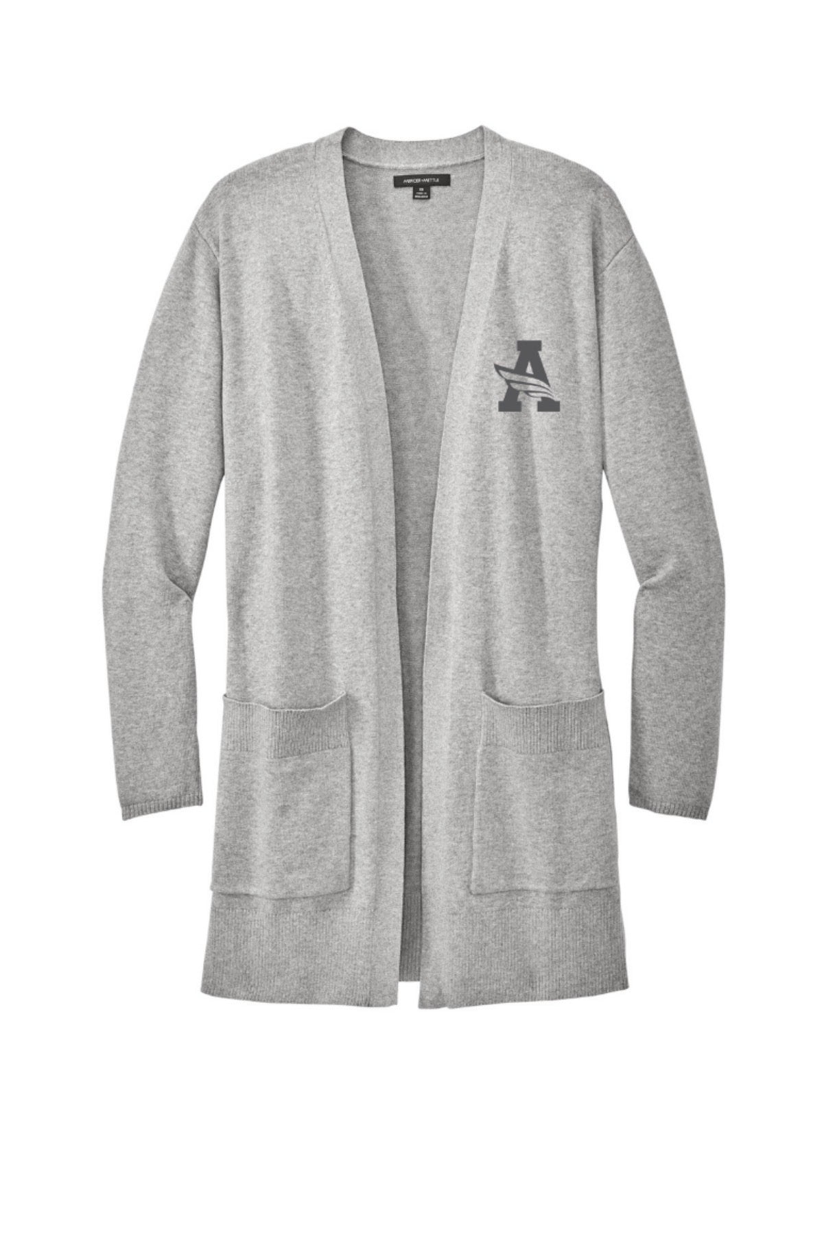 ARGYLEISDleadership M+M Women's Open Front Cardigan - Deep Black