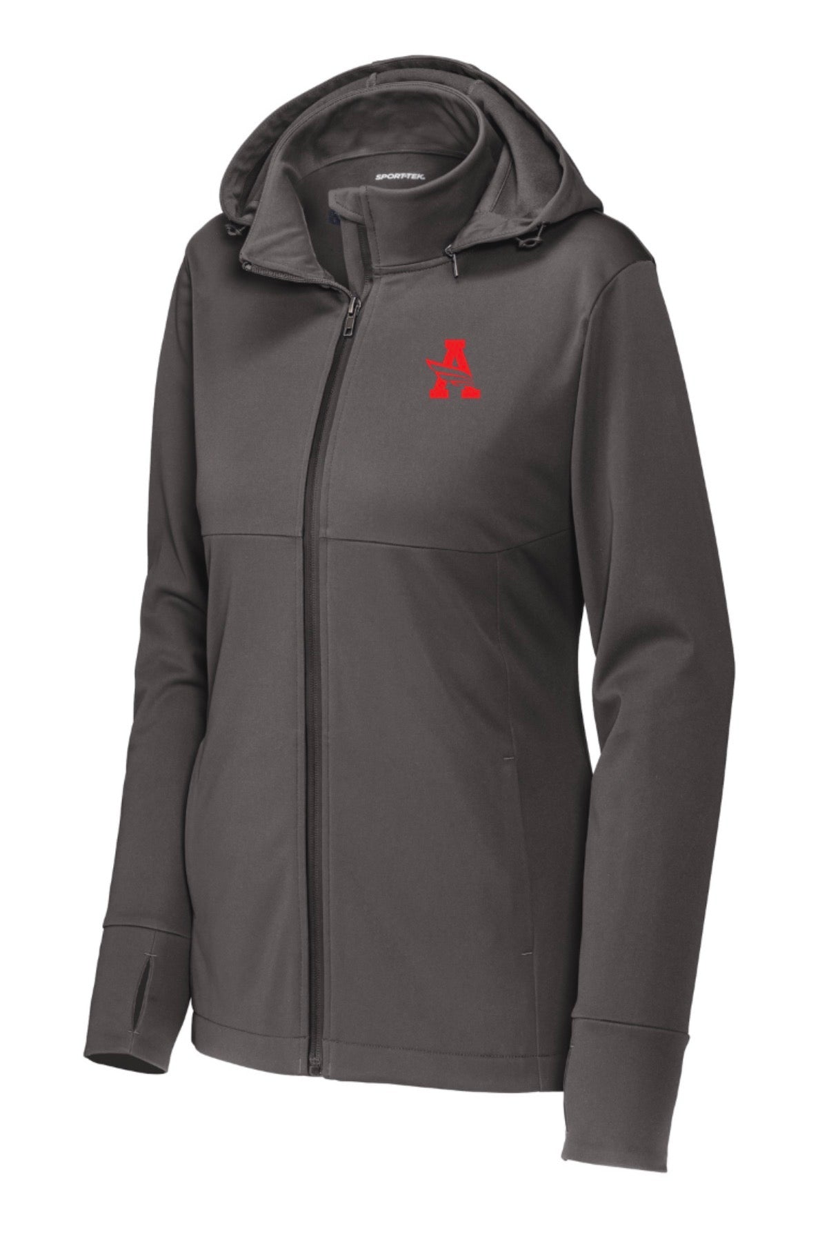 ARGYLEISDleadership Women's Sport-Tek Hooded Soft Shell Jacket - Graphite