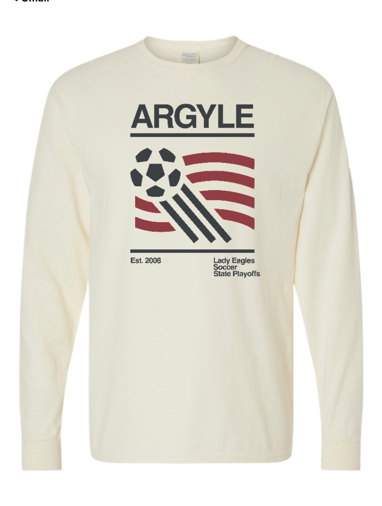 FINAL FEW - LADY EAGLES PLAYOFFS 2026 ComfortWash Garment Dyed Long Sleeve Tee - Parchment