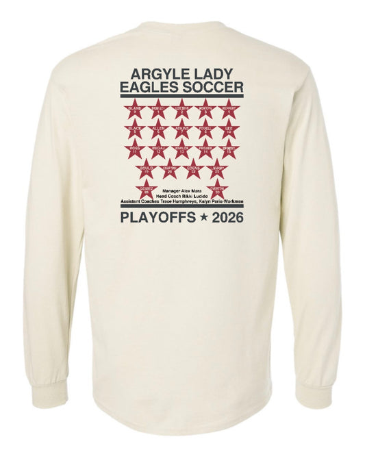 LADY EAGLES PLAYOFFS 2026 Gildan Ultra-Cotton Long Sleeve Tee - Natural