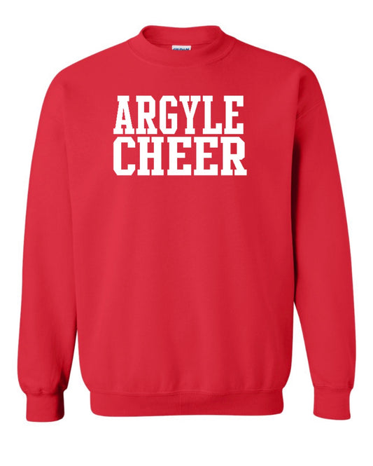 Original ARGYLE CHEER Crewneck Sweatshirt - Youth + Adult - Red