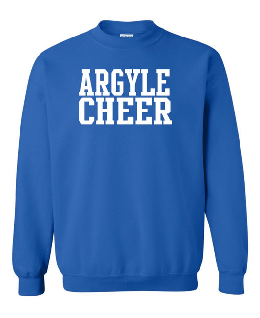 Original ARGYLE CHEER Crewneck Sweatshirt - Youth + Adult - Royal