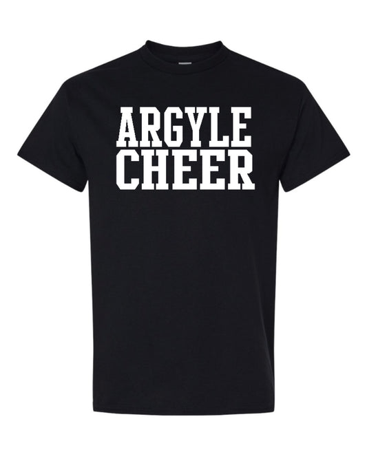 Original ARGYLE CHEER Short Sleeve Tee - Youth + Adult - Black