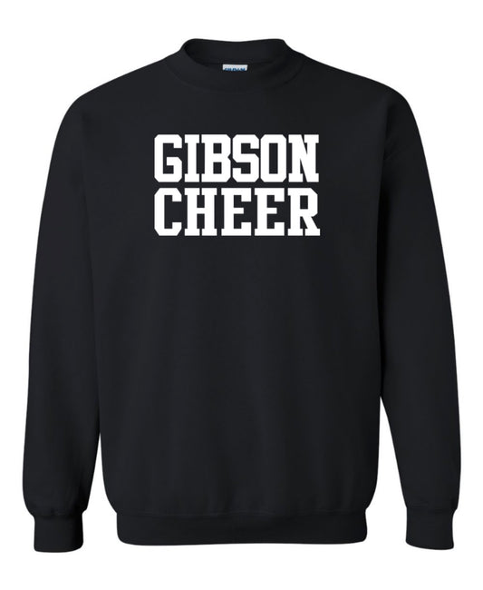 Original GIBSON CHEER Crewneck Sweatshirt - Youth + Adult - Black