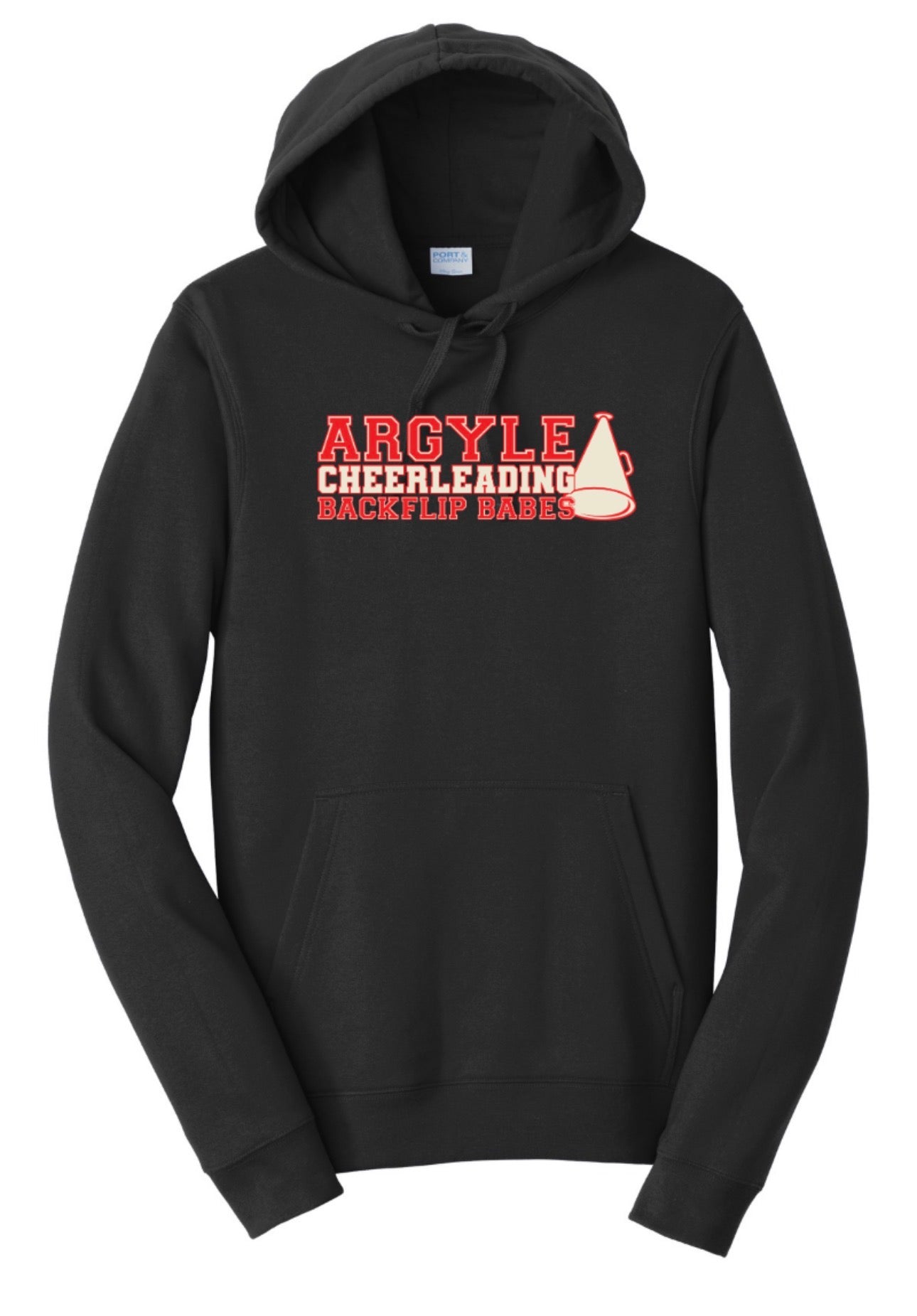 2026 Argyle Cheer - Backflip Babes 2.0 - Fan Favorite Hoodie Sweatshirt - Adult - Jet Black
