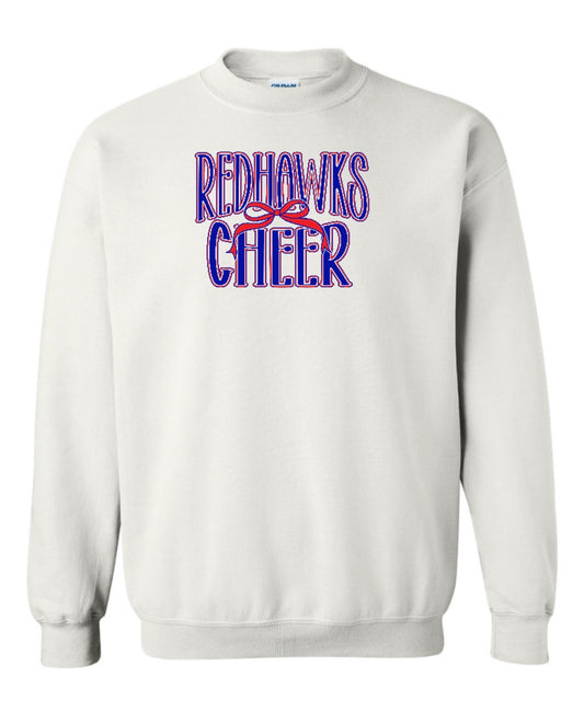 RedHawks CHEER BOW Crewneck Sweatshirt - Youth + Adult - White