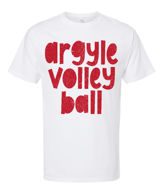 FINAL FEW - Argyle-Volley-Ball Tee - White
