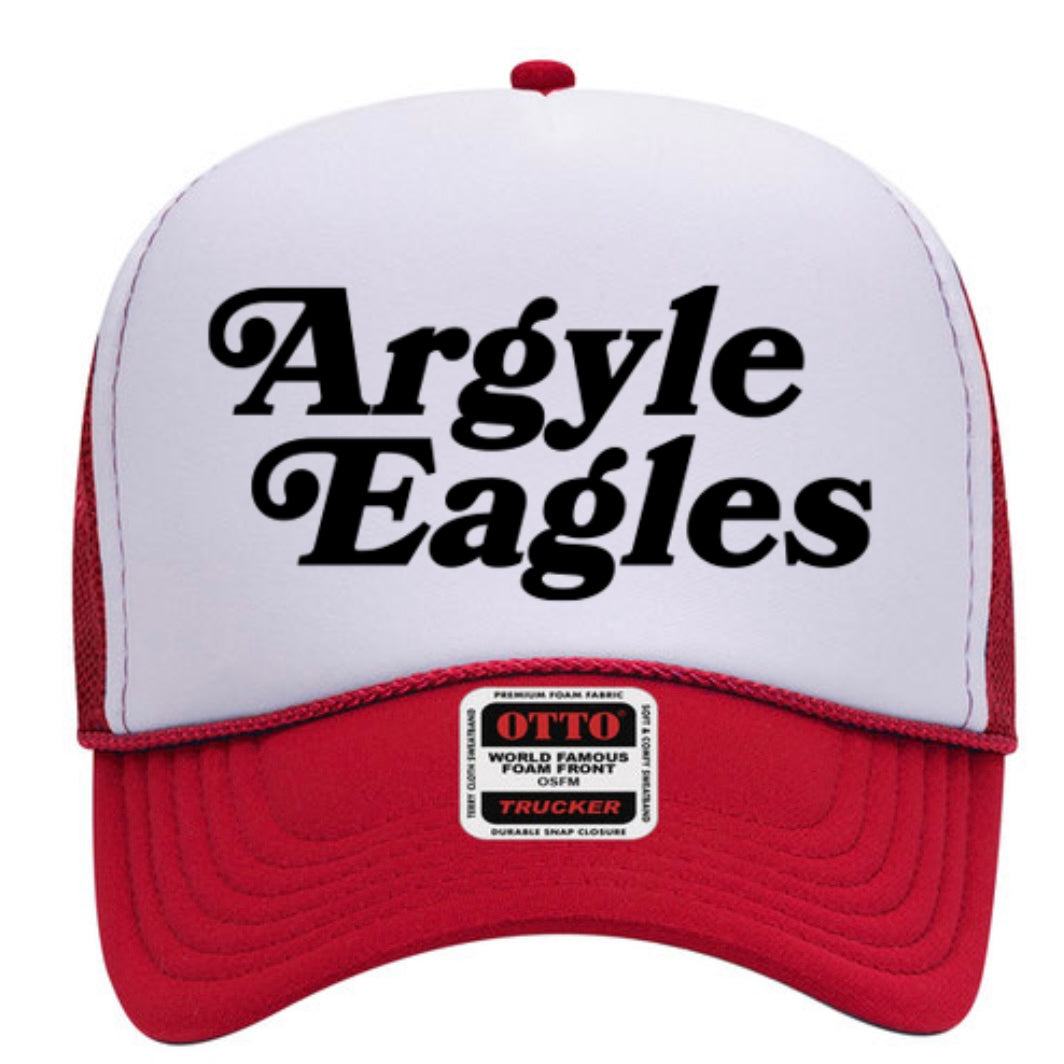 Argyle Eagles - Foam Trucker Hat - Red/White