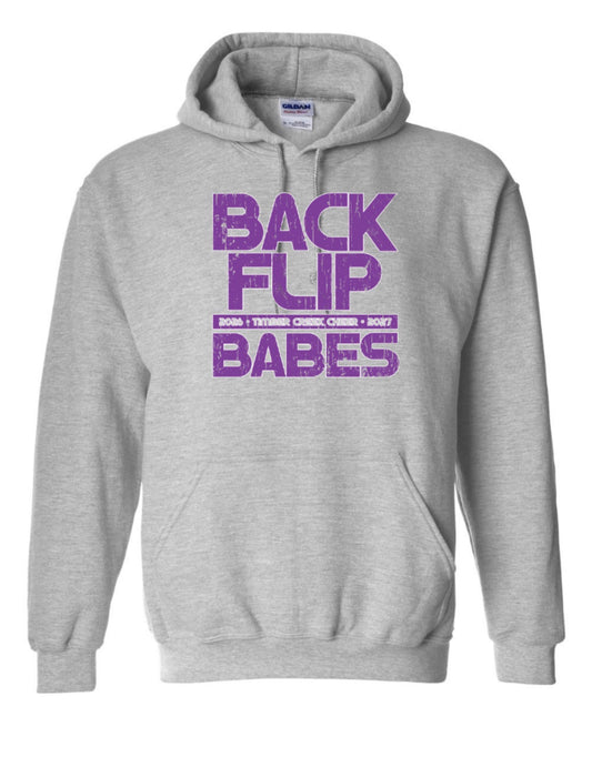 ADULT 2026 Timber Creek Cheer - Backflip Babes - Gildan Heavy Blend Hooded Sweatshirt - Sport Grey