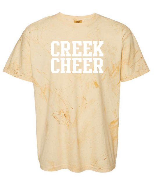 ADULT Original CREEK CHEER Comfort Colors Garment-Dyed Colorblast Short Sleeve Tee - Citrine