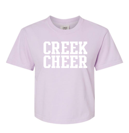 ADULT Original CREEK CHEER Comfort Colors Garment-Dyed Boxy Mid-Length Tee - Orchid (Copy)