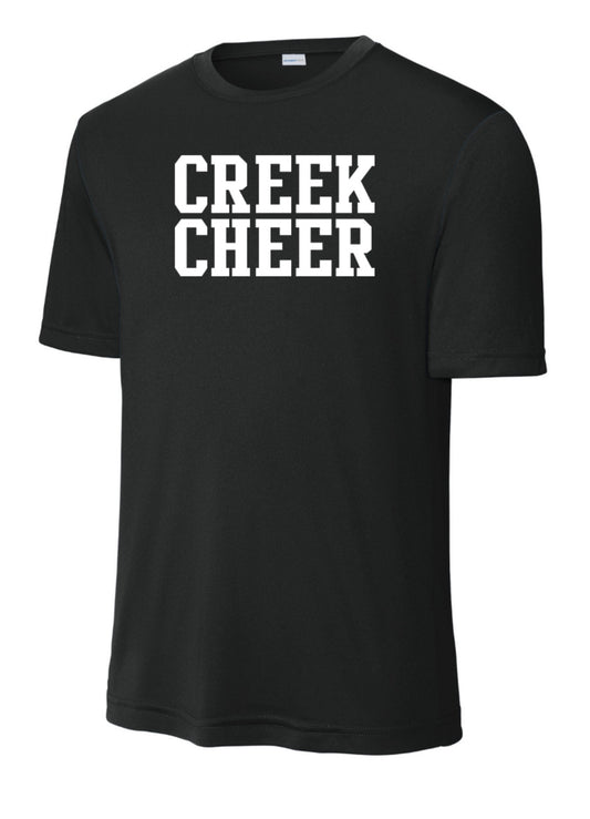 ADULT Original CREEK CHEER Sport-Tek Posicharge Competitor Tee - Black