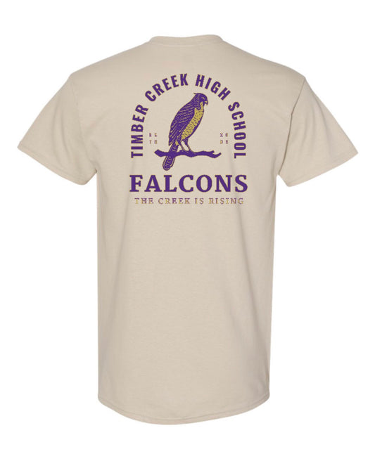 ADULT FALCONS ARCH Gildan 100% Cotton Short Sleeve Tee - Sand