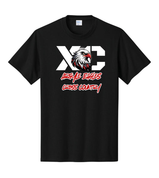 2026 Argyle Cross Country - Short Sleeve Tee - Adult - Black