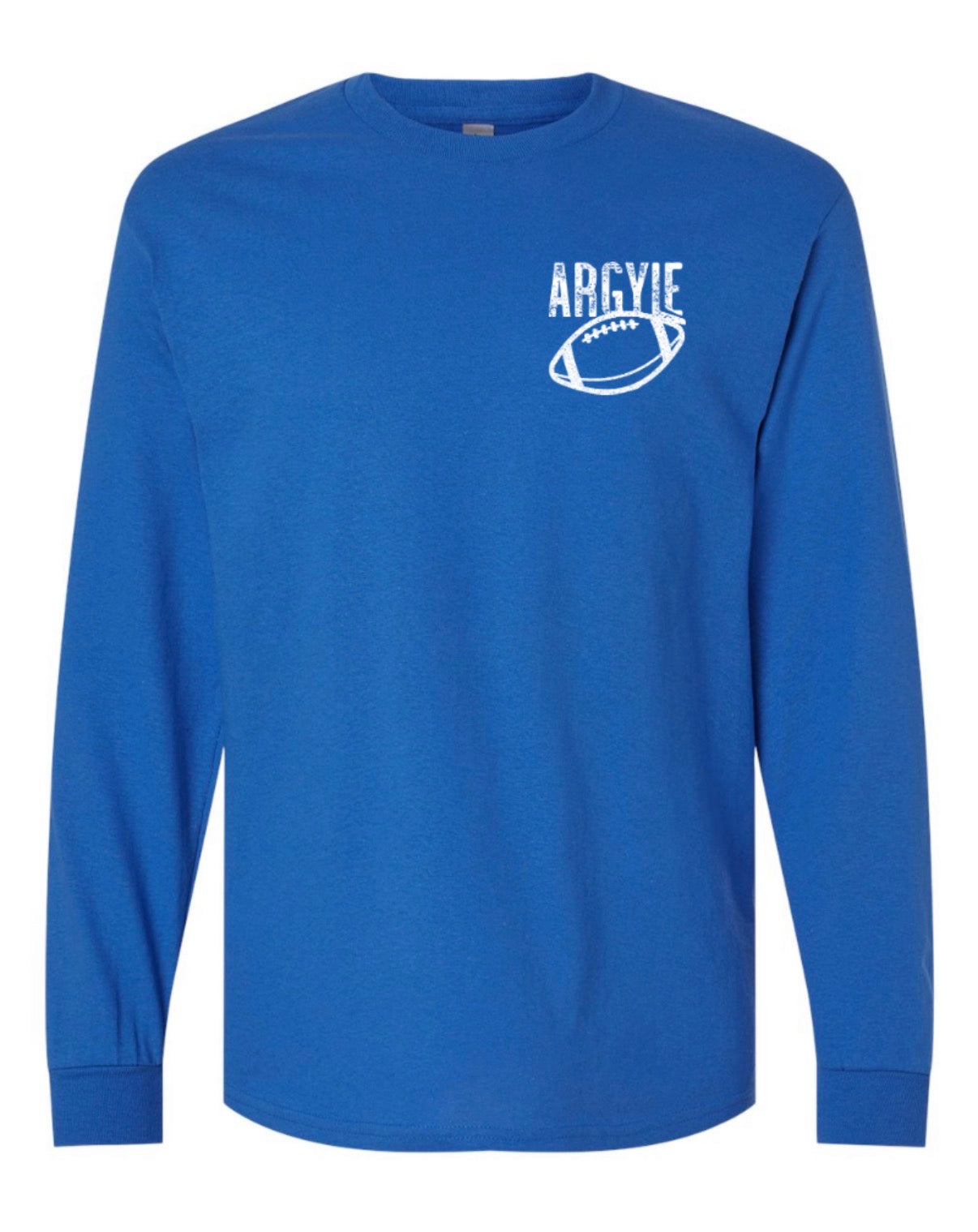 Talonettes FOOTBALL - Gildan 100% Cotton Long Sleeve - ADULT - Royal