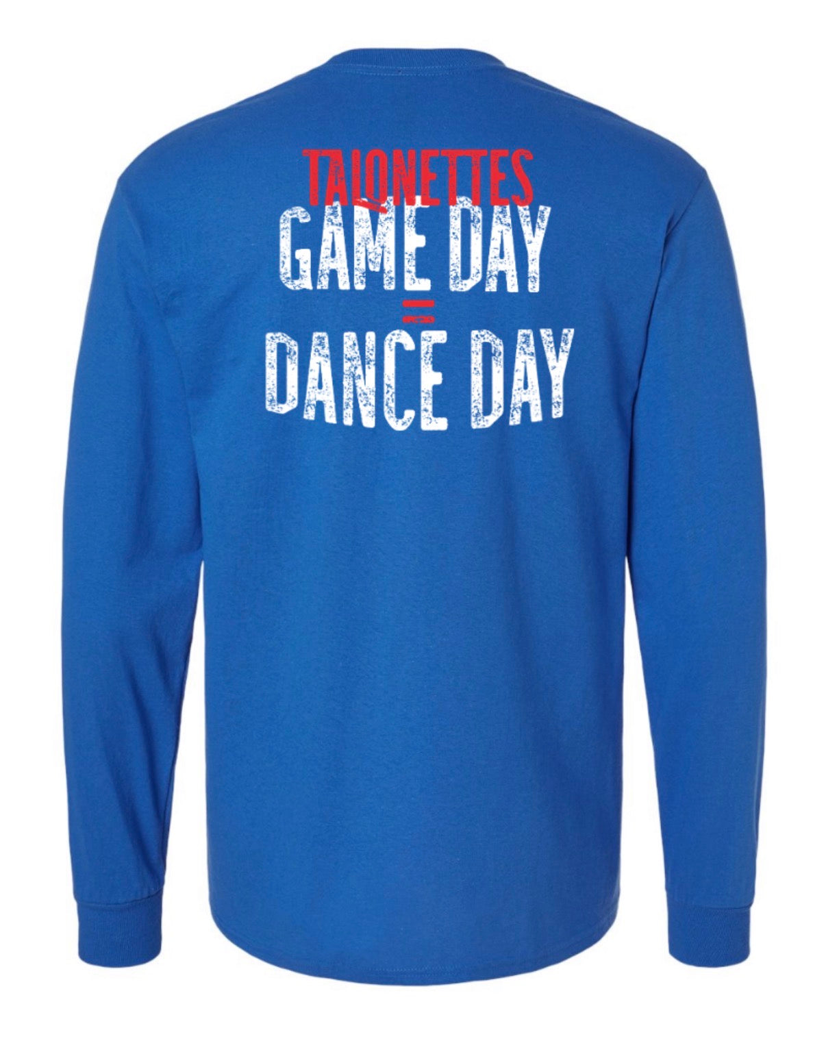 Talonettes FOOTBALL - Gildan 100% Cotton Long Sleeve - ADULT - Royal