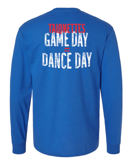 Talonettes FOOTBALL - Gildan 100% Cotton Long Sleeve - ADULT - Royal