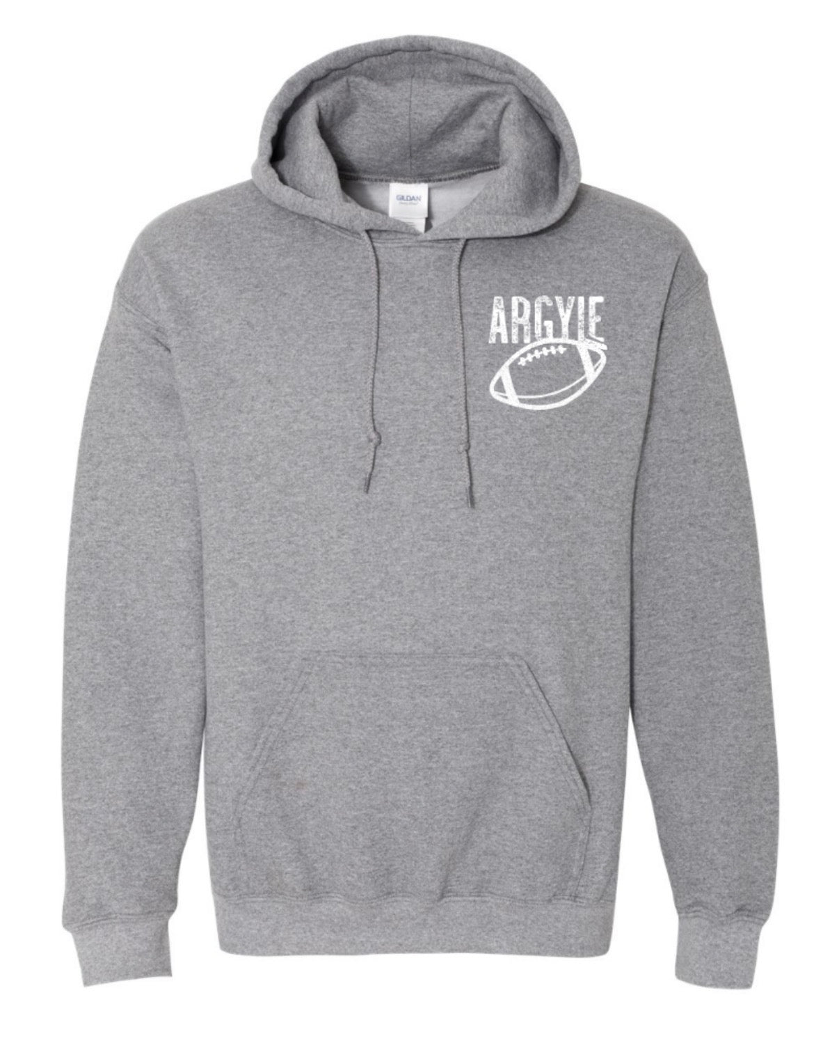 Talonettes FOOTBALL -  Gildan Heavy Blend Hooded Pullover Sweatshirt - ADULT - Graphite Heather