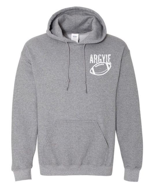 Talonettes FOOTBALL -  Gildan Heavy Blend Hooded Pullover Sweatshirt - ADULT - Graphite Heather