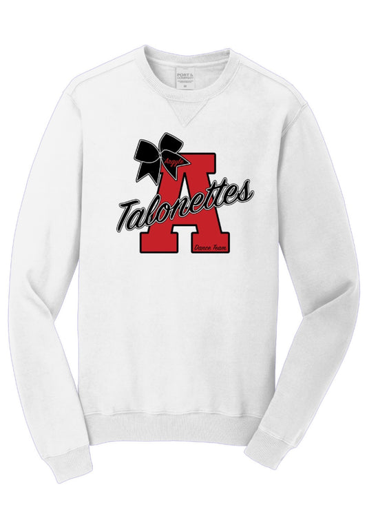 Talonettes BOW A Port&Co Beach Wash Crewneck Sweatshirt - ADULT - White