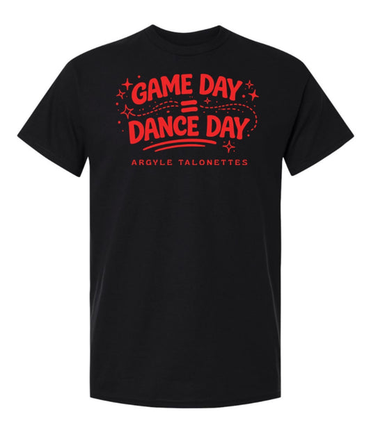 Talonettes DANCE DAY - Gildan 100% Cotton Short Sleeve Tee - ADULT - Black