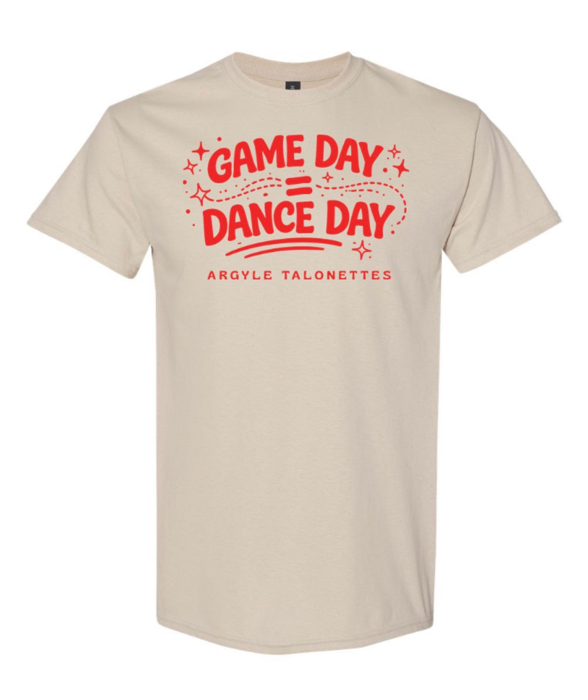 Talonettes DANCE DAY - Gildan 100% Cotton Short Sleeve Tee - ADULT - Sand