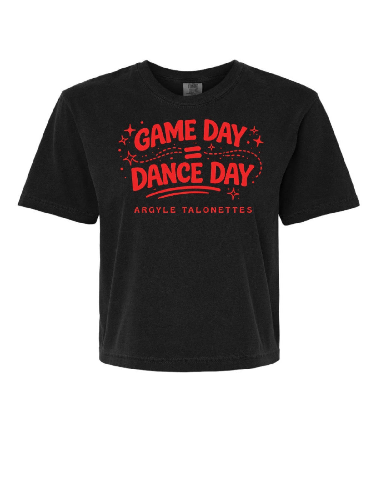 Talonettes DANCE DAY - Comfort Colors CROP Short Sleeve - ADULT - Black