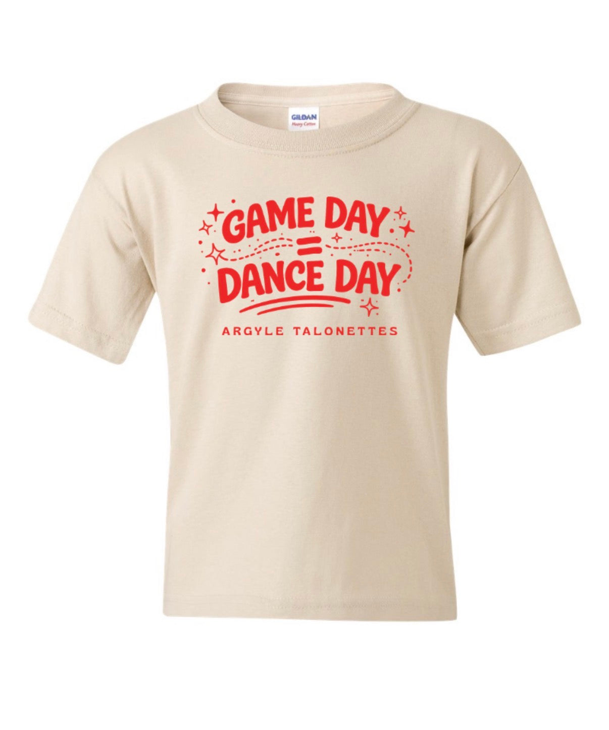 Talonettes DANCE DAY - Gildan 100% Cotton Short Sleeve Tee - YOUTH - Sand