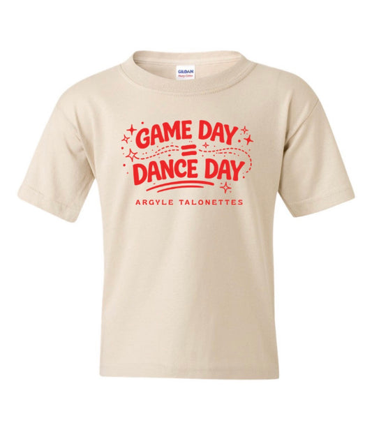 Talonettes DANCE DAY - Gildan 100% Cotton Short Sleeve Tee - YOUTH - Sand