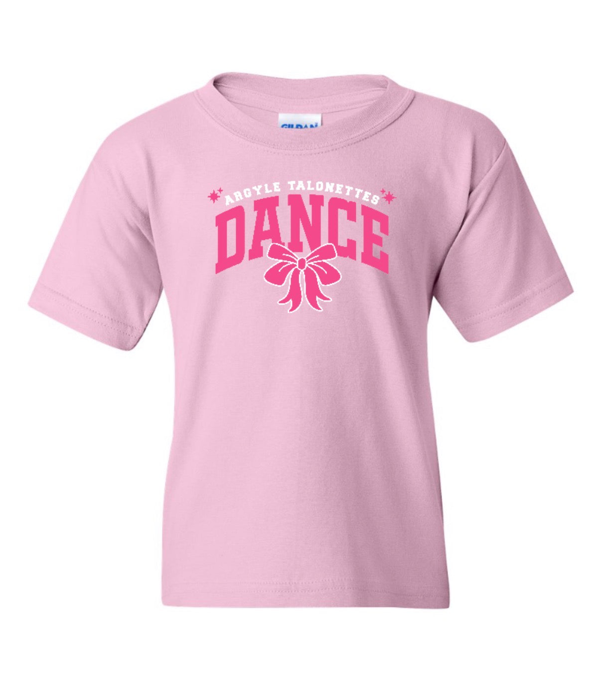 Talonettes DANCE - Gildan 100% Cotton Short Sleeve Tee - YOUTH - Light Pink