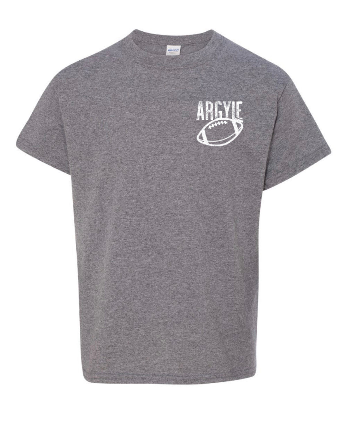 Talonettes FOOTBALL - Gildan 100% Cotton Short Sleeve Tee - YOUTH - Graphite Heather
