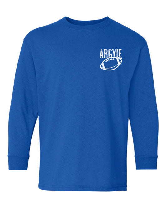 Talonettes FOOTBALL - Gildan 100% Cotton Long Sleeve Tee - YOUTH - Royal