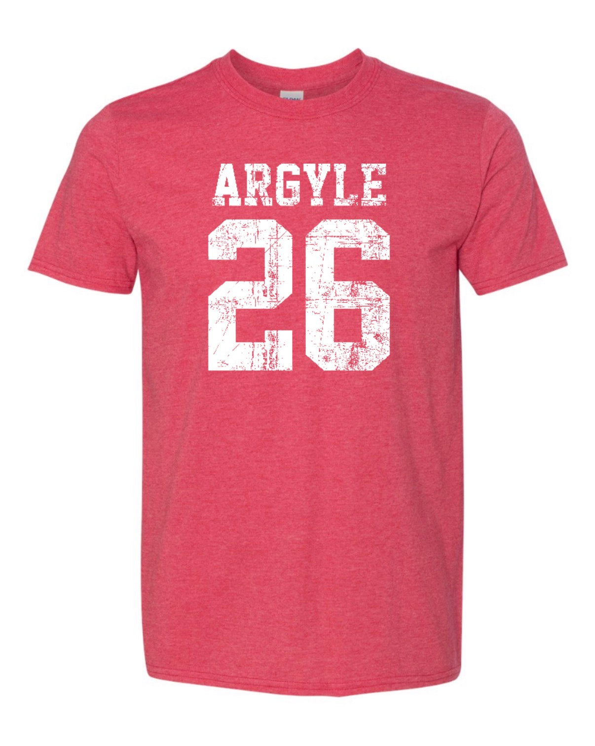Argyle RED OUT Softstyle Short Sleeve Tee - Youth + Adult - Heather Red
