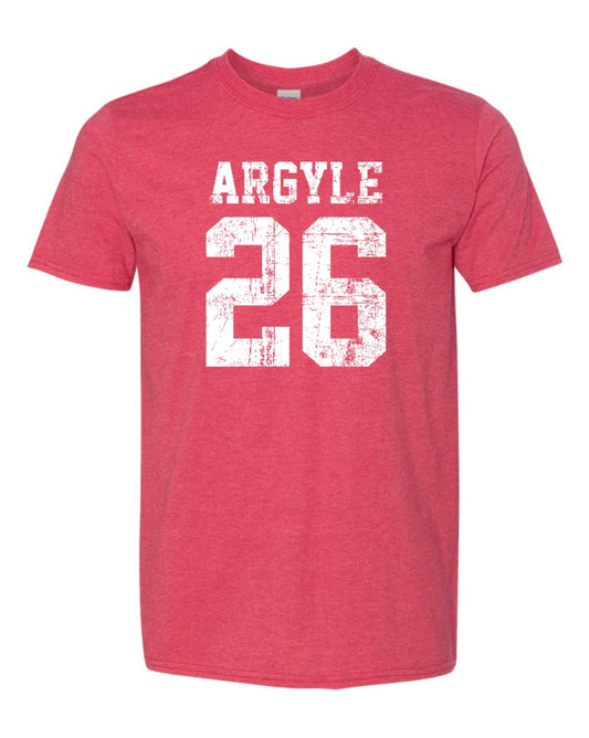 Argyle RED OUT Softstyle Short Sleeve Tee - Youth + Adult - Heather Red